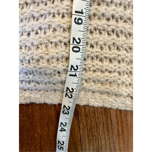 Aerie beige open knit wool blend cowl neck sweater size xs - Picture 6 of 9